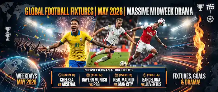Global Football Fixtures May 2026