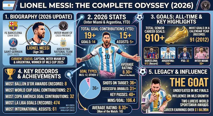 Lionel Messi Stats Goals Records & Biography 2026